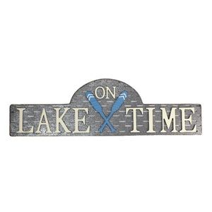 On Lake Time Metal Wall Decor